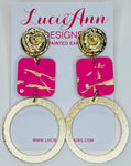 Round hoops in Hot Pink
