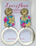 Round hoops in Yellow Floral