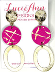 Oval hoops in Hot Pink