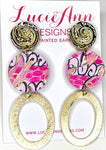 Oval hoops in Pink Abstract