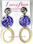 Oval hoops in Purple Abstract